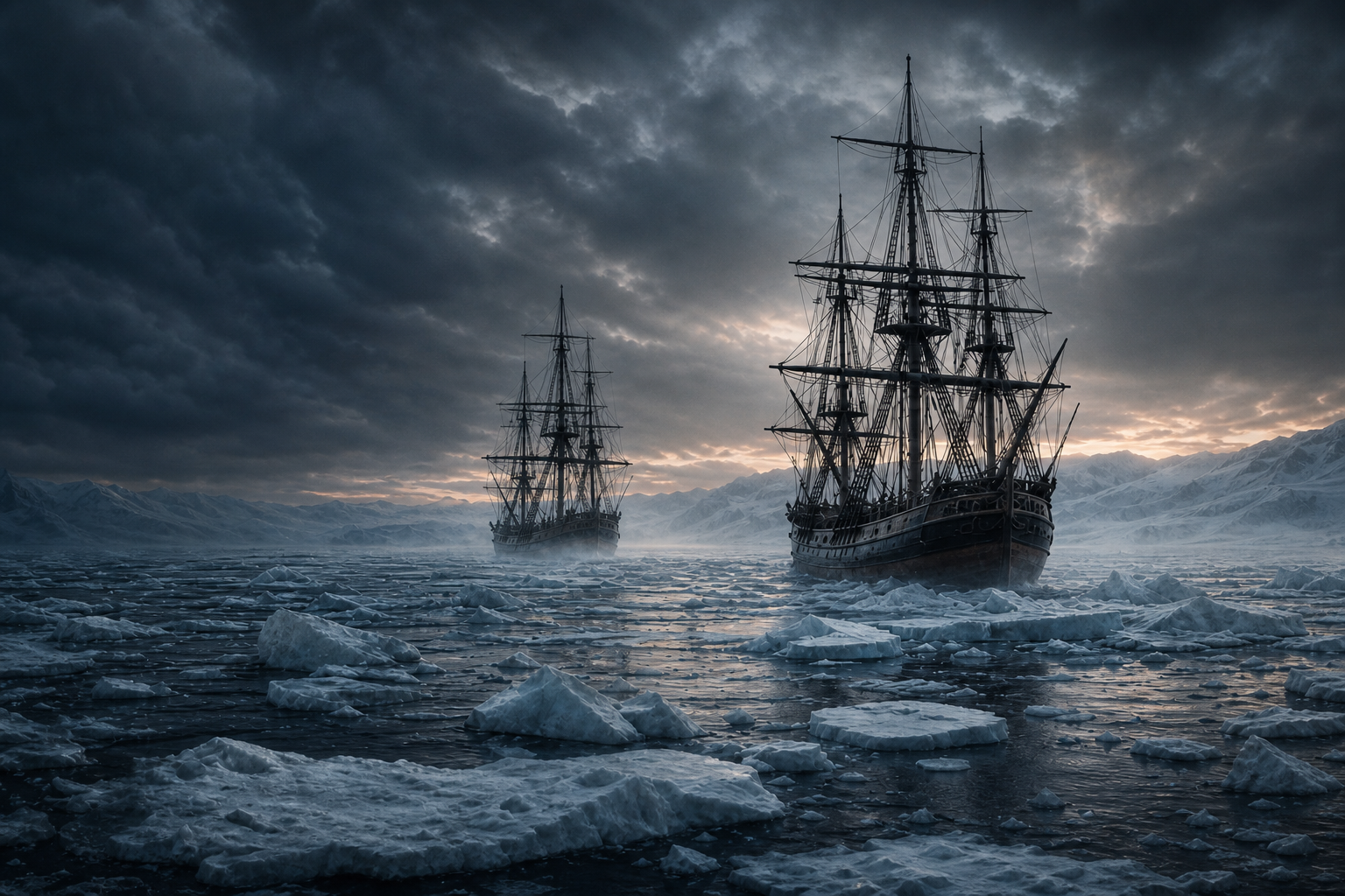 Historisk rekonstruksjon av Erebus og Terror i arktisk is