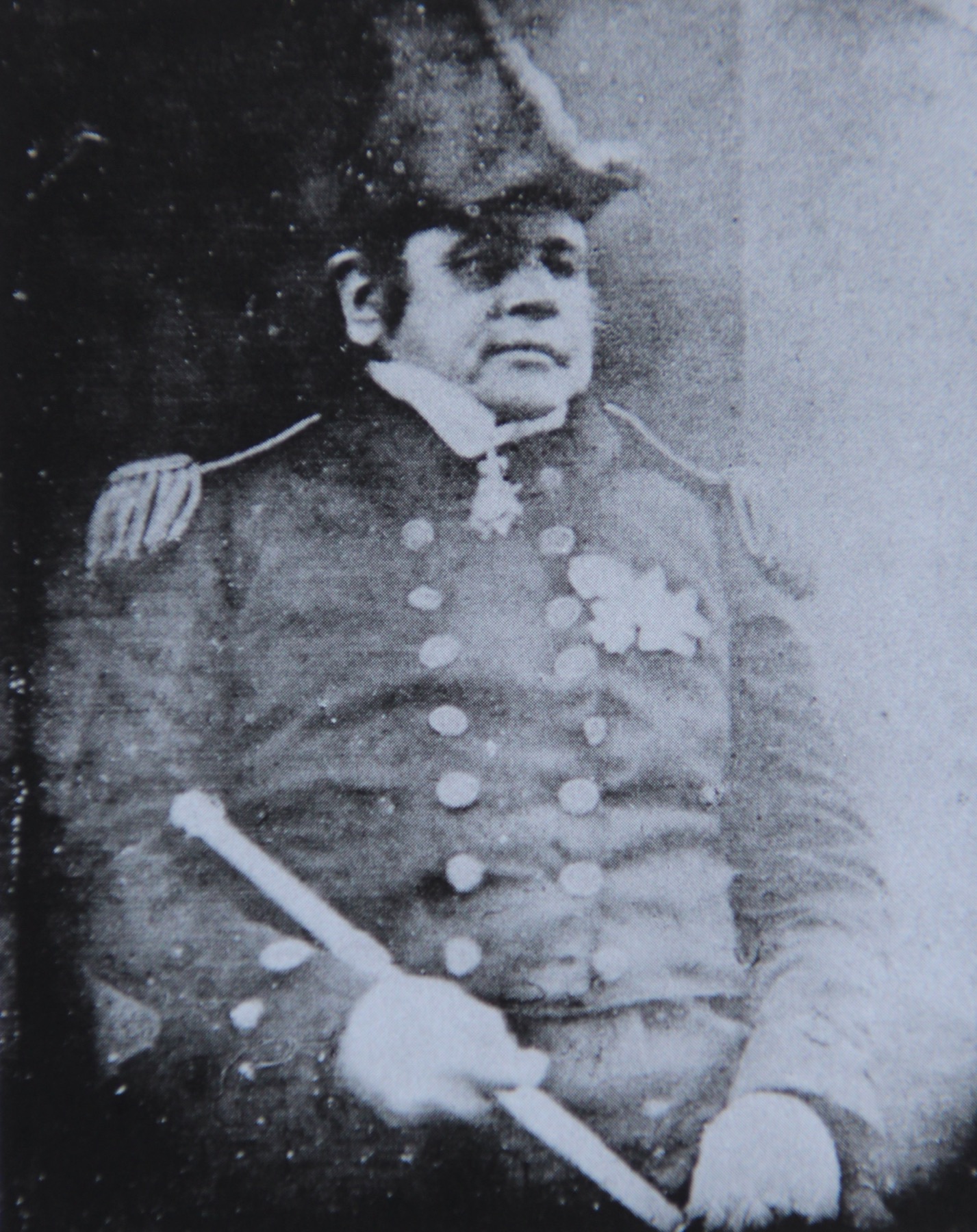 Daguerreotypi av ekspedisjonsleder Sir John Franklin i marineuniform i 1845