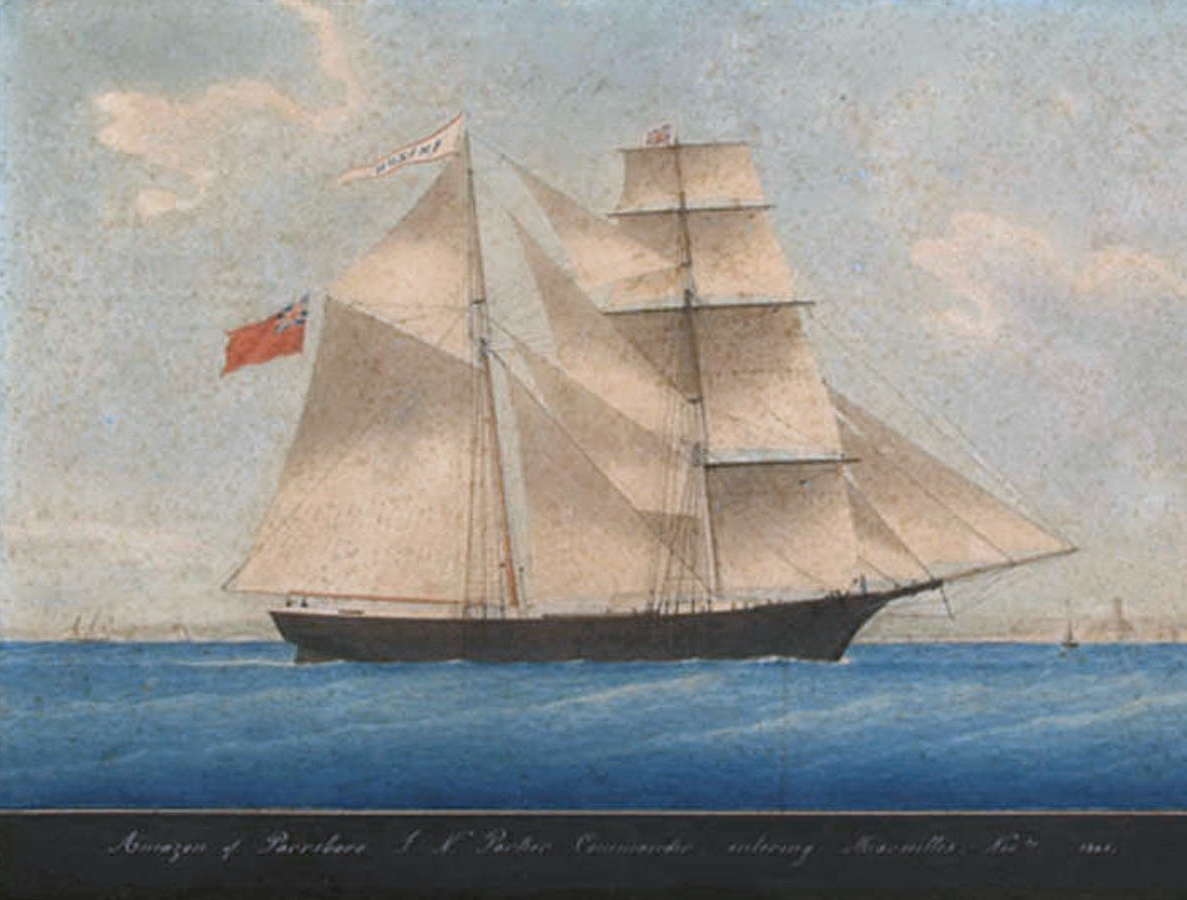 Skipsportrett av Amazon, som senere fikk navnet Mary Celeste